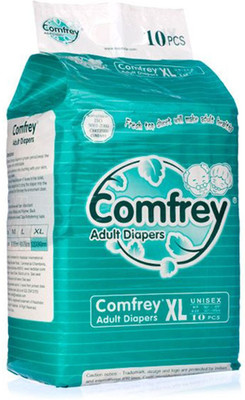 

Comfrey FOR WAIST SIZE 50" -65" INCHES Adult Diapers - XL(10 Pieces)