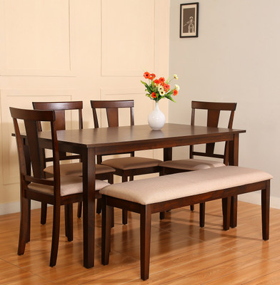 

Perfect Homes by Flipkart Fraser Engineered Wood 6 Seater Dining Set(Finish Color - Walnut)