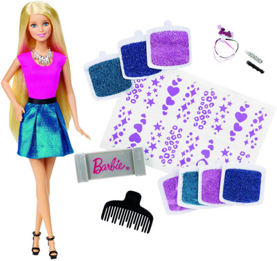 

Barbie Glitter Hair Design Doll, Multi Color(Multicolor)