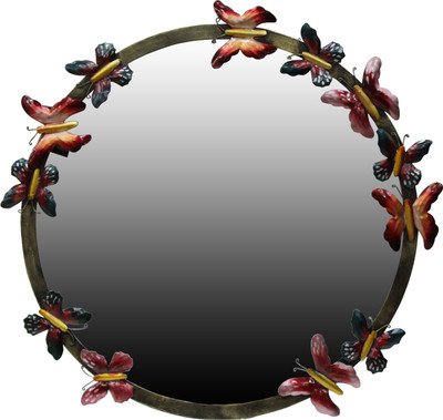 

Nafees NFWM-01 Decorative Mirror(Round Finish : Antique bronze finish)