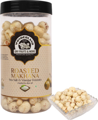 

Wonderland Makhana Roasted Sea Salt & Vinegar Foxnuts Assorted Nuts(100 g, Mason Jar)