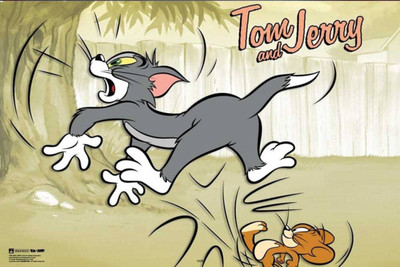 

Akhuratha Tom and Jerry Fine Quality Wall Poster Paper Print(12 inch X 18 inch, Rolled)