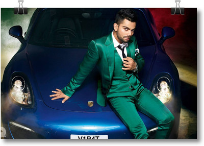 

Aabhaas Virat Kohli Wall Poster Fine Art Print(12 inch X 18 inch, Rolled)