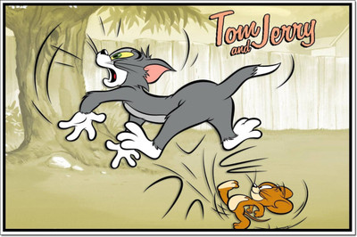 

Akhuratha Tom and Jerry Fine Quality Wall Poster Paper Print(12 inch X 18 inch, Rolled)