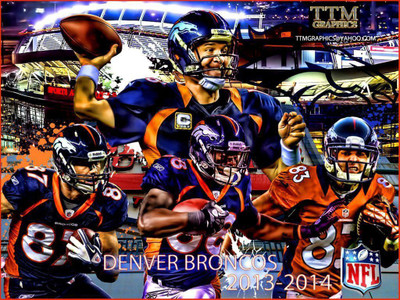 

Denver Broncos Fine Quality Sports Wall Poster Fine Art Print(12 inch X 18 inch, Rolled)