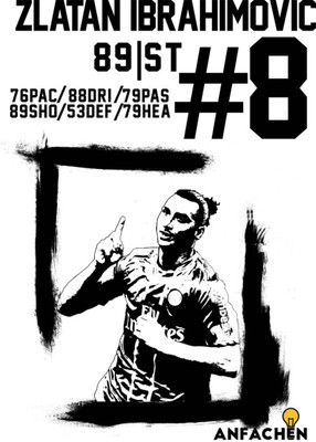 

Aabhaas Zlatan Ibrahimovic Wall Poster Fine Art Print(12 inch X 18 inch, Rolled)
