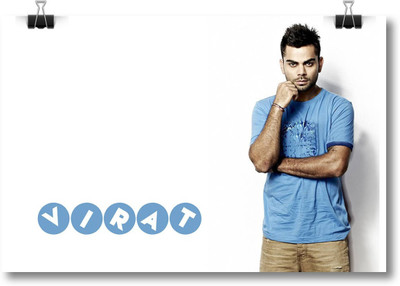 

Aabhaas Virat Kohli Wall Poster Fine Art Print(12 inch X 18 inch, Rolled)