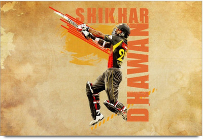 

Aabhaas Shikhar Dhawan Wall Poster Fine Art Print(12 inch X 18 inch, Rolled)