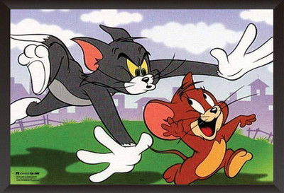 Akhuratha Tom and Jerry Fine Quality Wall Poster Paper Print(12 inch X 18 inch, Rolled)