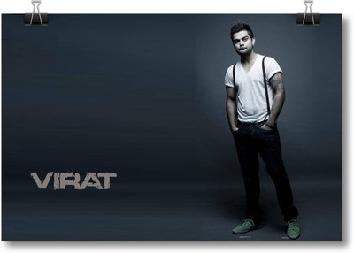 Aabhaas Virat Kohli Wall Poster Fine Art Print(12 inch X 18 inch, Rolled)