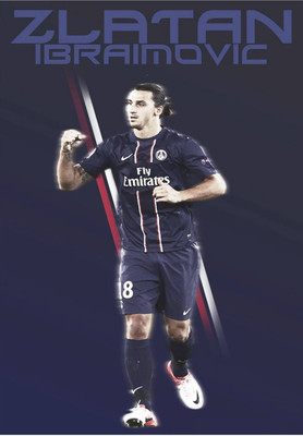 

Aabhaas Zlatan Ibrahimovic Wall Poster Fine Art Print(12 inch X 18 inch, Rolled)