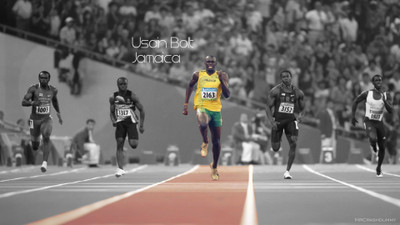 

Usain Bolt Fine Quality Sports Wall Poster Fine Art Print(12 inch X 18 inch, Rolled)