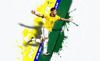 

Neymar Fine Quality Sports Wall Poster Fine Art Print(12 inch X 18 inch, Rolled)