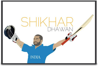 

Aabhaas Shikhar Dhawan Wall Poster Fine Art Print(12 inch X 18 inch, Rolled)