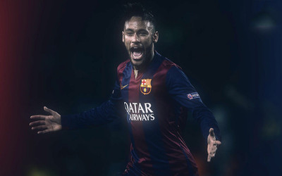 

Neymar Fine Quality Sports Wall Poster Fine Art Print(12 inch X 18 inch, Rolled)