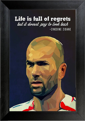 Aabhaas Zinedine Zidane Wall Poster Fine Art Print(12 inch X 18 inch, Rolled)
