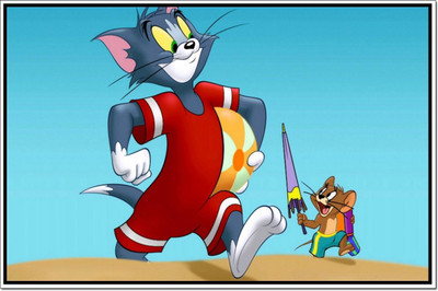 

Akhuratha Tom and Jerry Fine Quality Wall Poster Paper Print(12 inch X 18 inch, Rolled)
