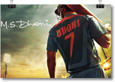 

Aabhaas M S Dhoni Wall Poster Fine Art Print(12 inch X 18 inch, Rolled)