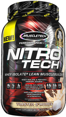 

Muscletech Performance Series Nitrotech Whey Protein(907 g, Toasted S'mores)