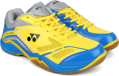 

Yonex COURTACELT Badminton Shoes For Men(Multicolor, Yellow blue gray