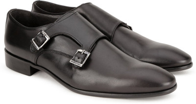 Versace 19.69 Italia Monk Strap For Men(Black, Nero