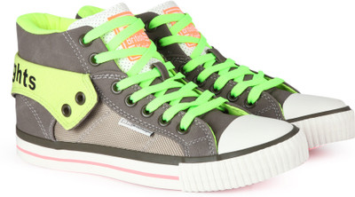 

British Knights ROCO Mid Ankle Sneaker For Men(Multicolor, Khaki/neon yellow