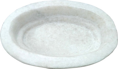 

AIA Handmade Indian Bathroom Decorative Soap Dishes - Bathroom Accessories for Sink, Tub or Shower - 5 x 3.5 Inch(White)