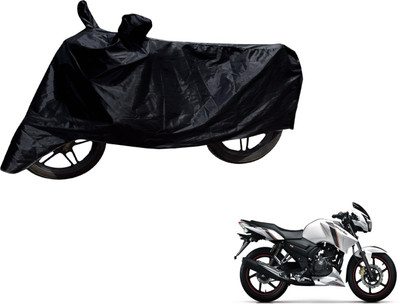 MOCKHE Two Wheeler Cover for TVS(Apache RTR 160, Black)