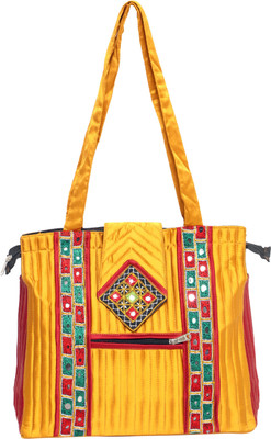

INDICRAFTS STUDIO SHARMILEE Shoulder Bag(Gold, 14 L)