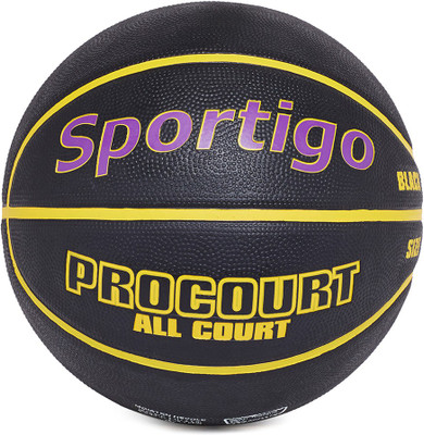 

Sportigo PROCOURT Basketball - Size: (Pack of 1, Black, Black;purple;yellow