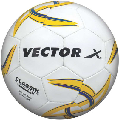 

Vector X VOLLEYBALL-CLASSIK-WHT-BLU Volleyball - Size: (Pack of 1, White, Blue, White;yellow