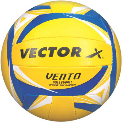 

Vector X VOLLEYBALL-VENTO-YLW-BLU Volleyball - Size: (Pack of 1, Yellow, Blue
