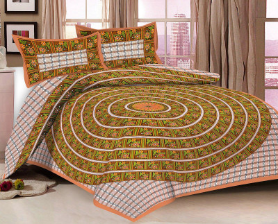 

Vishnu creation 180 TC Cotton Double King Printed Bedsheet(Pack of 1, Multicolor)
