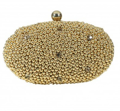 

The Indian Handicraft Store Casual Gold Clutch