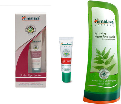 

Himalaya under eye cream , purifying neem face wash , lip balm(Set of 3)