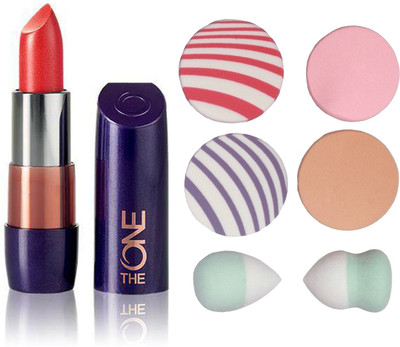 

Oriflame Sweden The ONE 5-in-1 Colour Stylist Lipstick (Coral Ideal - 30668) With Puff Sponge(Set of 7)