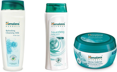 

Himalaya Refreshing Cleansing Milk, Nourishing Body Lotion, Winter Defense Moisturizing Cream(Set of 3)