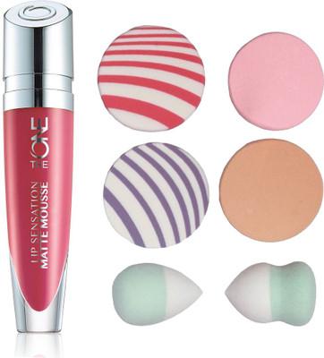 

Oriflame Sweden The ONE Lip Sensation Matte Mousse 5ml (Satin Rose - 31945) With Puff Sponge(Set of 7)