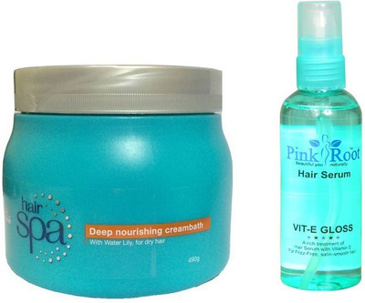 

L'Oreal Hair Spa Deep Nourishing CreamBath 490 Gm, Pink Root Hair Serum 100ml Pack of 2(Set of 2)