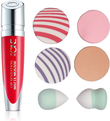 

Oriflame Sweden The ONE Lip Sensation Matte Mousse 5ml (Coral Dream - 31946) With Puff Sponge(Set of 7)