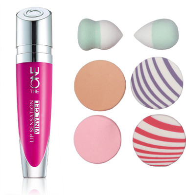 

Oriflame Sweden The ONE Lip Sensation Vinyl Gel 5 ml (Magnetic Magenta - 32451) With Puff Sponge(Set of 7)