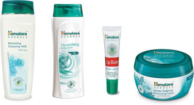 

Himalaya Refreshing Cleansing Milk, Nourishing Body Lotion, Lip Balm, Winter Defense Moisturizing Cream(Set of 4)