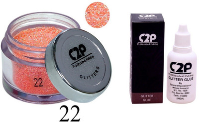 

C2P Professional Make-Up Eye Glitters and Glitter Glue Combo(Set of 2)