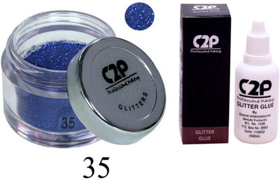 

C2P Professional Make-Up Eye Glitters and Glitter Glue Combo(Set of 2)