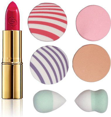 

Oriflame Sweden Giordani Gold Iconic Lipstick SPF 15 (Raspberry Blush - 30452) With Puff Sponge(Set of 7)