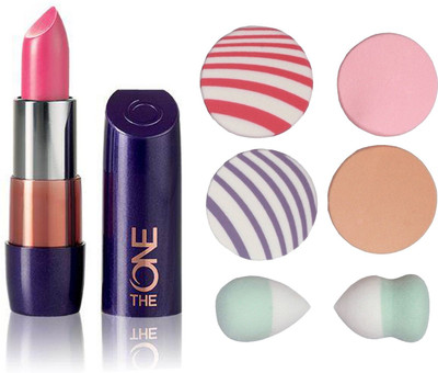 

Oriflame Sweden The ONE 5-in-1 Colour Stylist Lipstick (Uptown Rose - 30655) With Puff Sponge(Set of 7)