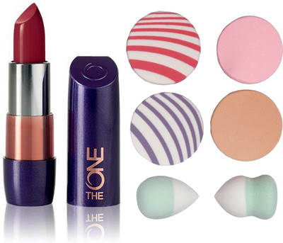 

Oriflame Sweden The ONE 5-in-1 Colour Stylist Lipstick (SmokeRed - 30674) With Puff Sponge(Set of 7)
