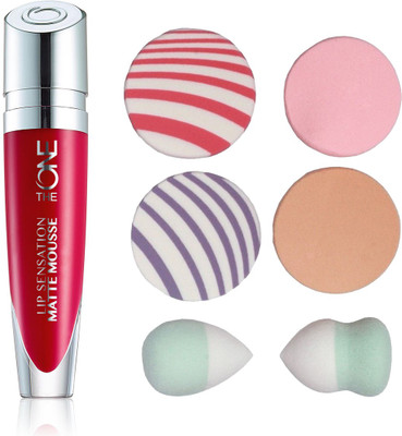 

Oriflame Sweden The ONE Lip Sensation Matte Mousse 5ml (Red Velvet - 31947) With Puff Sponge(Set of 7)