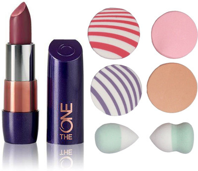 

Oriflame Sweden The ONE 5-in-1 Colour Stylist Lipstick (RefinedMauve - 30681) With Puff Sponge(Set of 7)