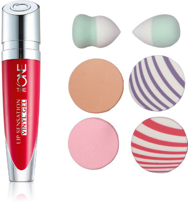 

Oriflame Sweden The ONE Lip Sensation Vinyl Gel 5 ml(Sunset Burst - 32445) With Puff Sponge(Set of 7)
